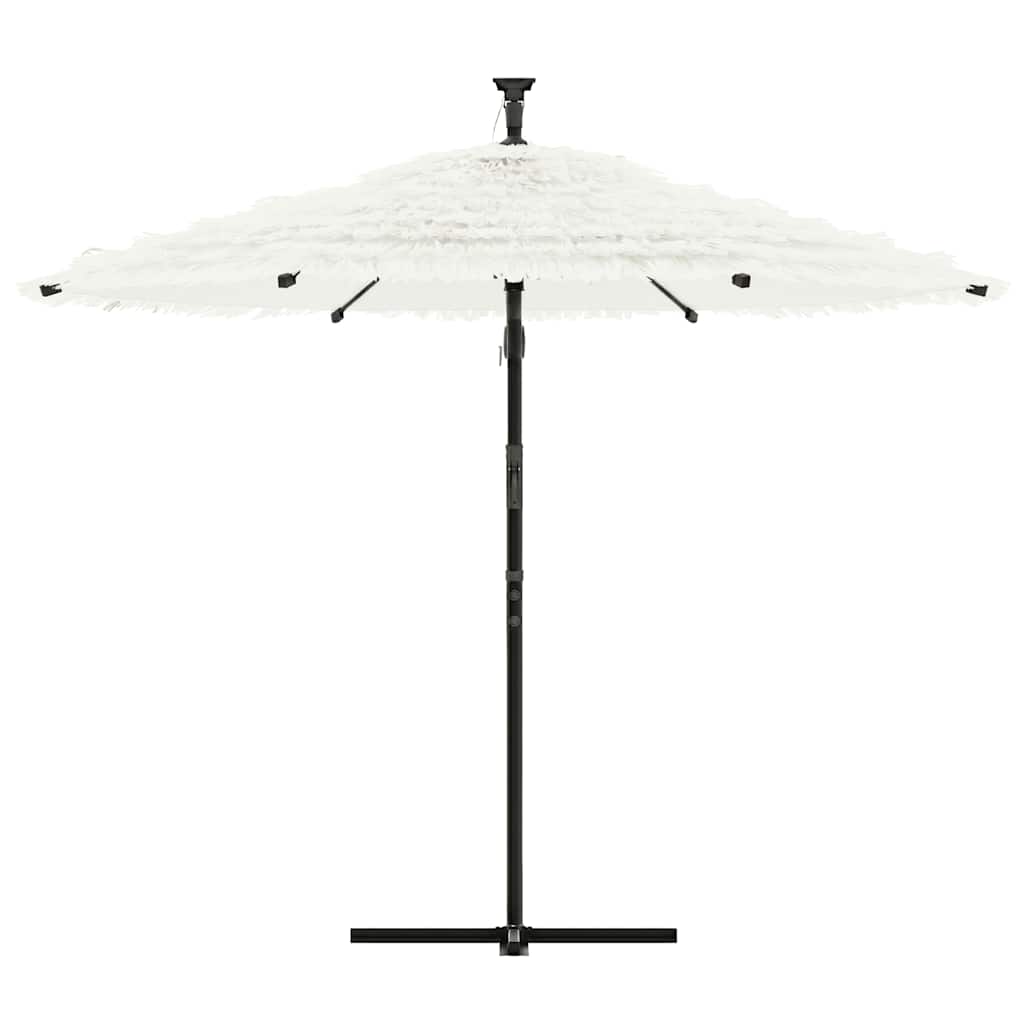 vidaXL Parasol ogrodowy na stalowym słupku, biały, 290x290x238 cm