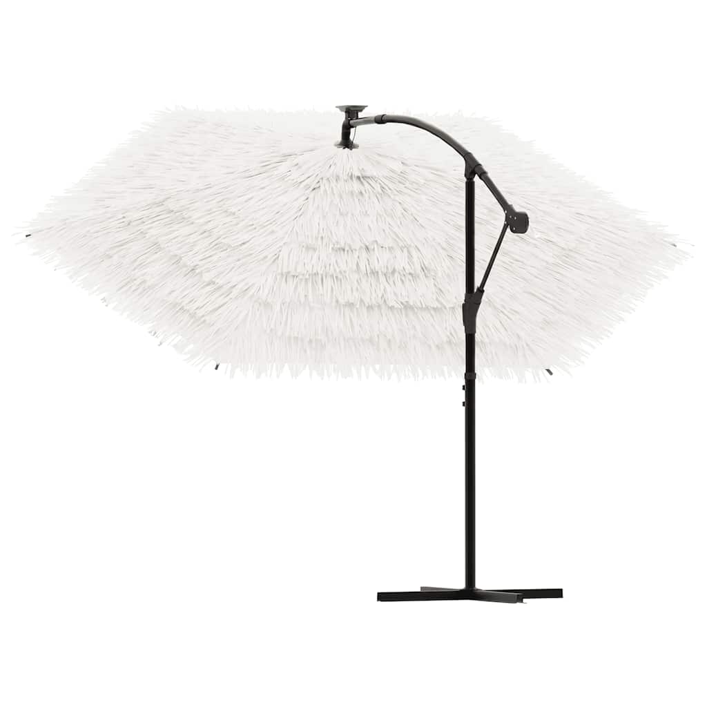 vidaXL Parasol ogrodowy na stalowym słupku, biały, 290x290x238 cm