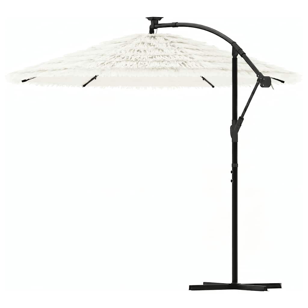 vidaXL Parasol ogrodowy na stalowym słupku, biały, 290x290x238 cm