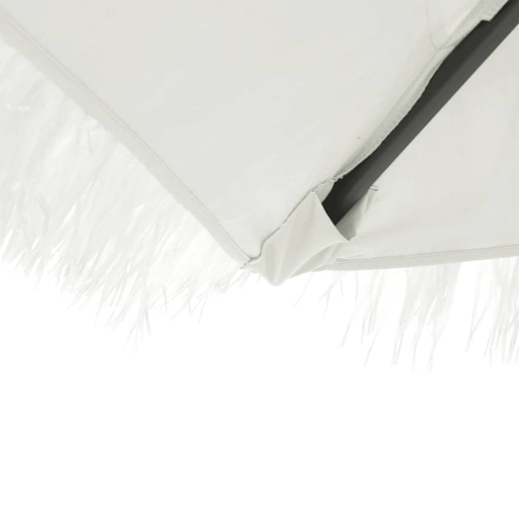 vidaXL Parasol ogrodowy na stalowym słupku, biały, 290x290x238 cm