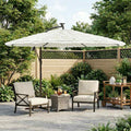 vidaXL Parasol ogrodowy na stalowym słupku, biały, 290x290x238 cm