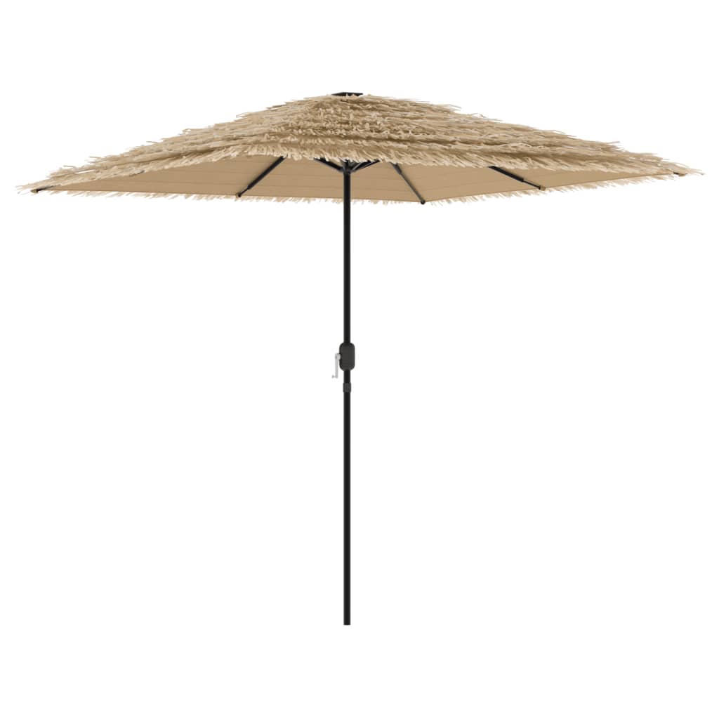 vidaXL Parasol ogrodowy na stalowym słupku, brązowy, 248x248x248 cm
