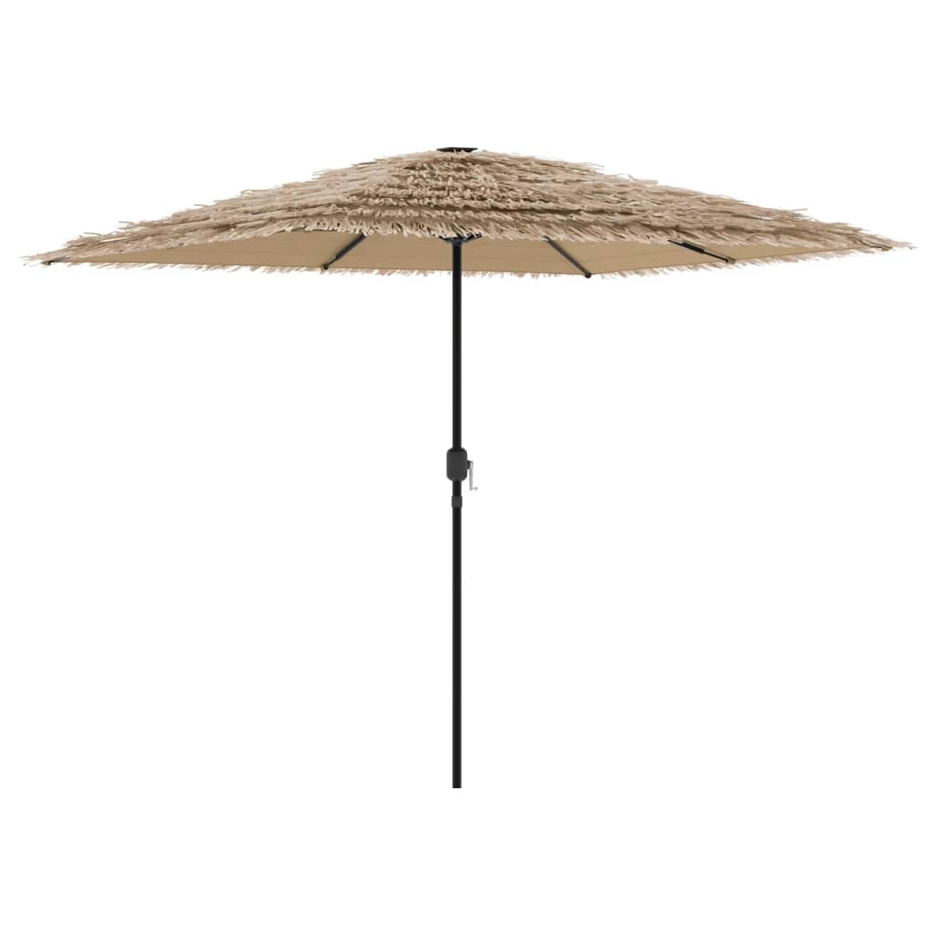 vidaXL Parasol ogrodowy na stalowym słupku, brązowy, 248x248x248 cm