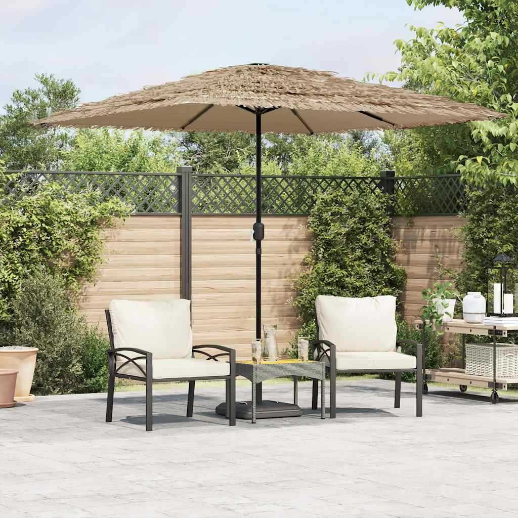 vidaXL Parasol ogrodowy na stalowym słupku, brązowy, 248x248x248 cm