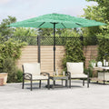 vidaXL Parasol ogrodowy na stalowym słupku, zielony, 248x248x248 cm