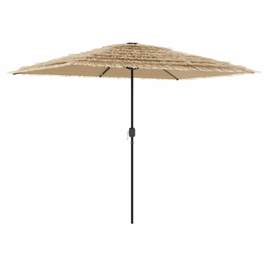 vidaXL Parasol ogrodowy na stalowym słupku, brązowy, 300x200x250 cm