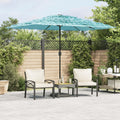 vidaXL Parasol ogrodowy na stalowym słupku, niebieski, 300x200x250 cm