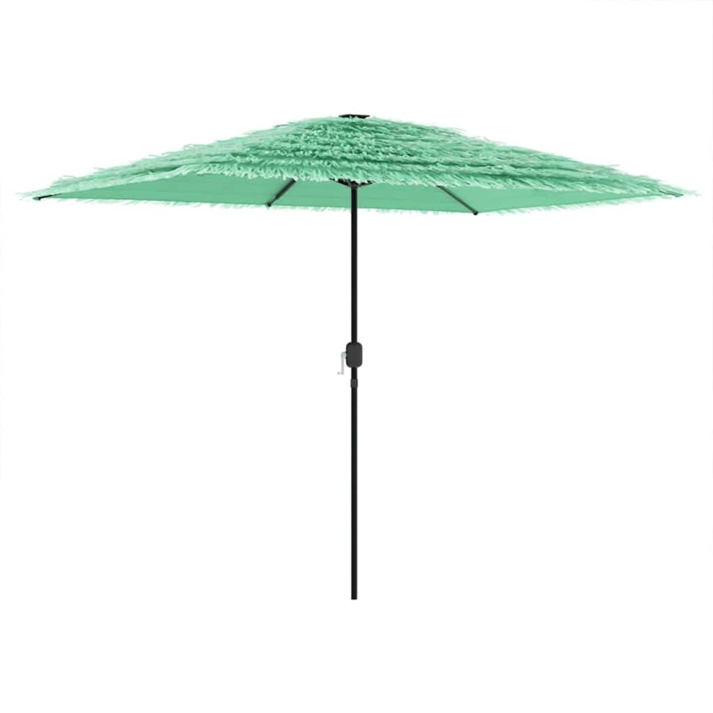 vidaXL Parasol ogrodowy na stalowym słupku, zielony, 300x200x250 cm