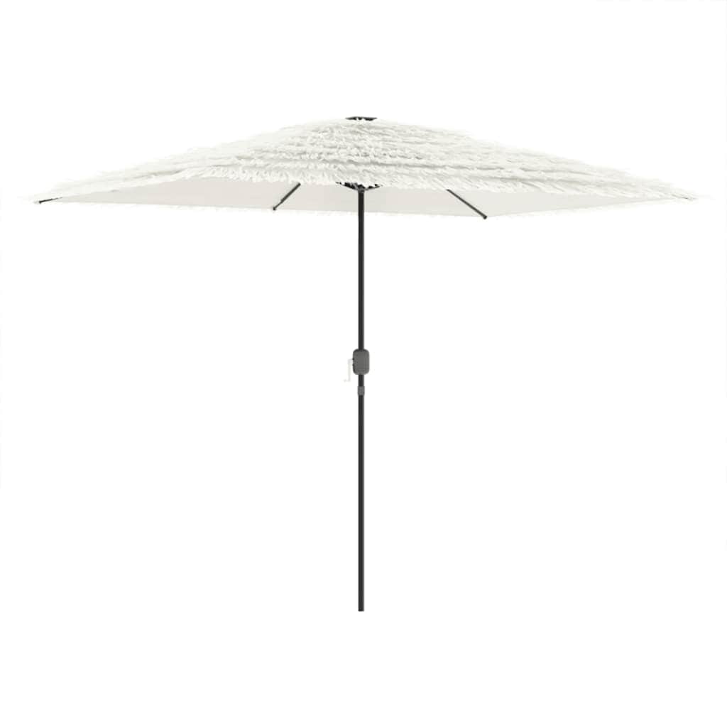 vidaXL Parasol ogrodowy na stalowym słupku, biały, 300x200x250 cm
