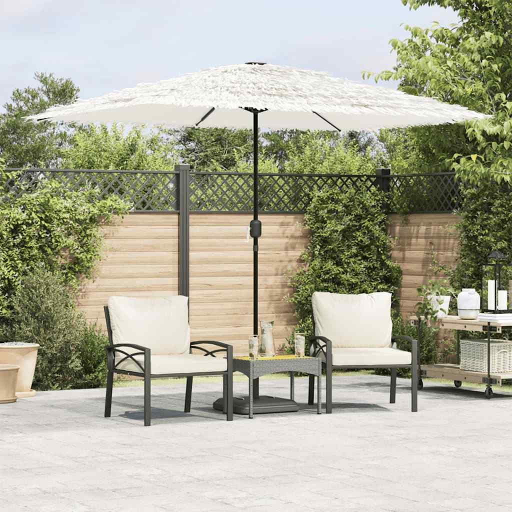 vidaXL Parasol ogrodowy na stalowym słupku, biały, 300x200x250 cm