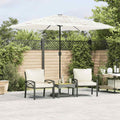 vidaXL Parasol ogrodowy na stalowym słupku, biały, 300x200x250 cm