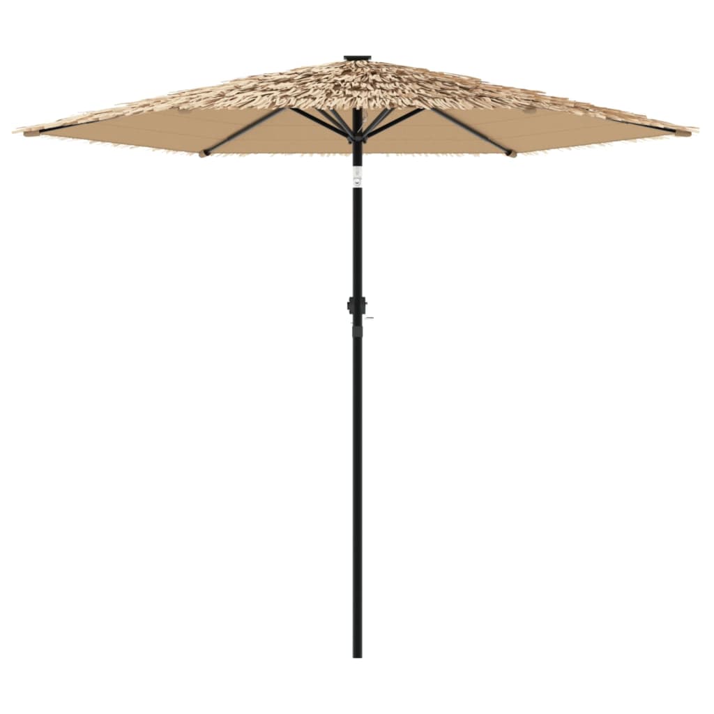 vidaXL Parasol ogrodowy na stalowym słupku, brązowy, 223x223x213 cm