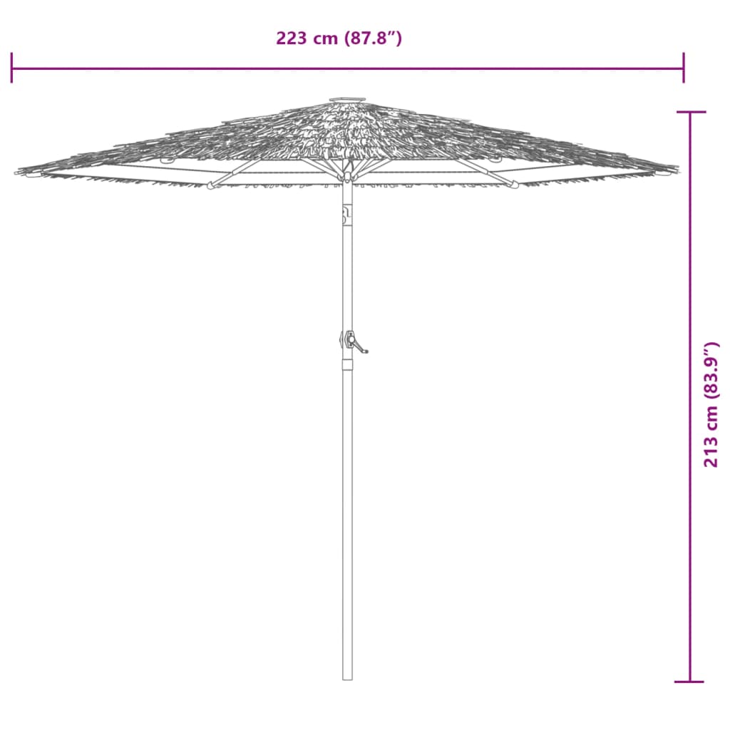 vidaXL Parasol ogrodowy na stalowym słupku, zielony, 223x223x213 cm