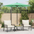 vidaXL Parasol ogrodowy na stalowym słupku, zielony, 223x223x213 cm