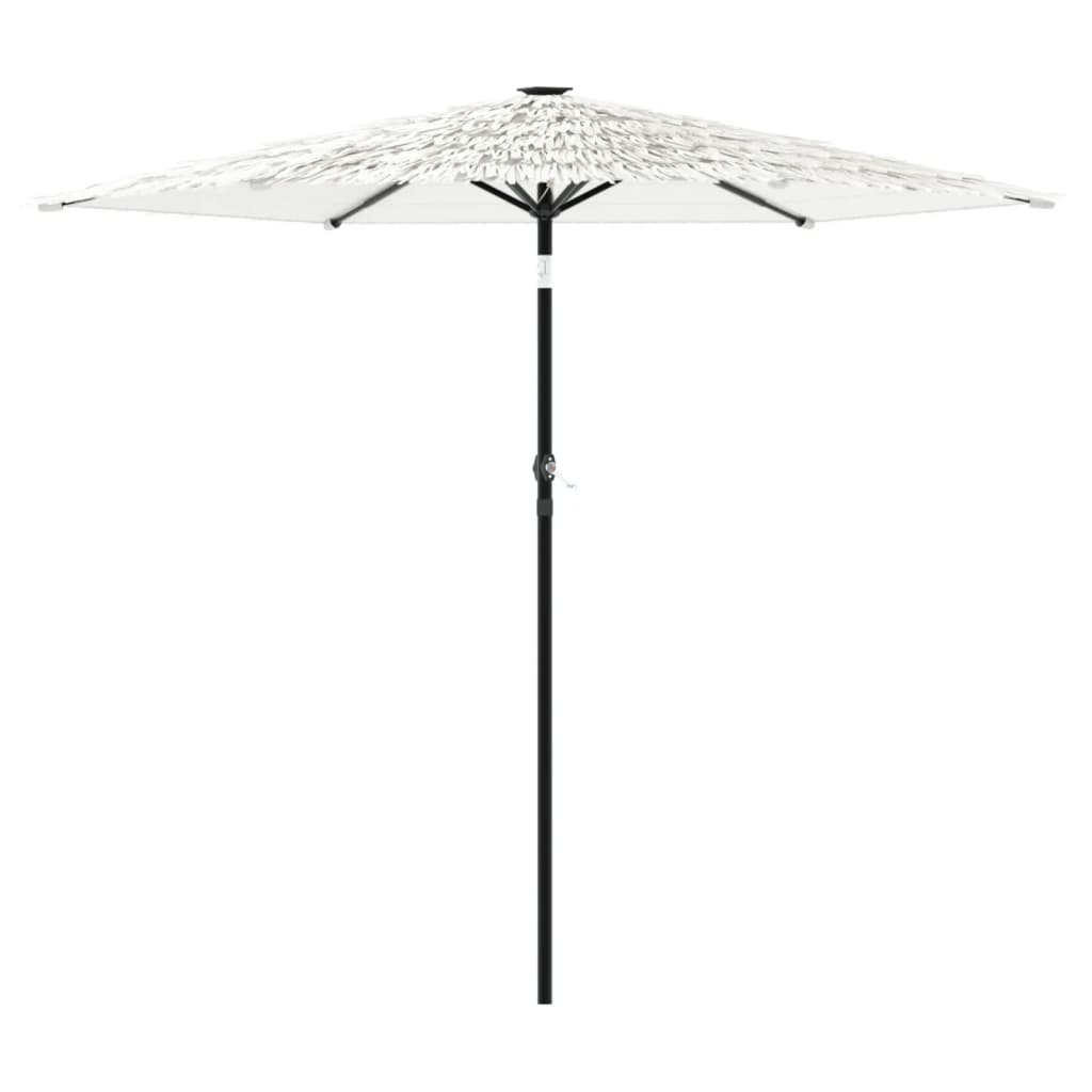 vidaXL Parasol ogrodowy na stalowym słupku, biały, 223x223x213 cm