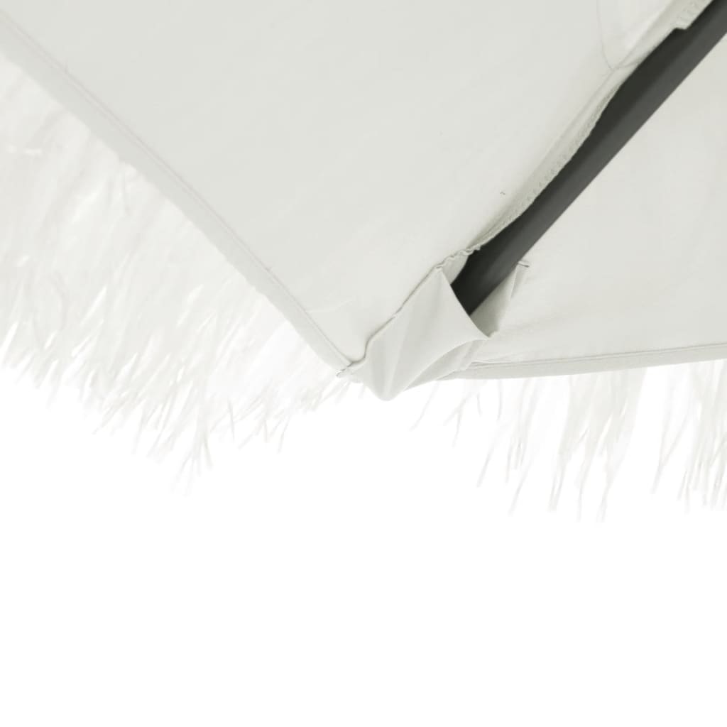 vidaXL Parasol ogrodowy na stalowym słupku, biały, 223x223x213 cm