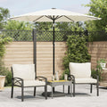 vidaXL Parasol ogrodowy na stalowym słupku, biały, 223x223x213 cm