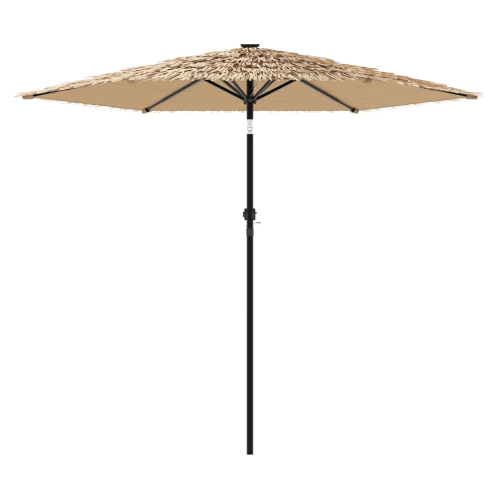 vidaXL Parasol ogrodowy na stalowym słupku, brązowy, 268x268x226 cm