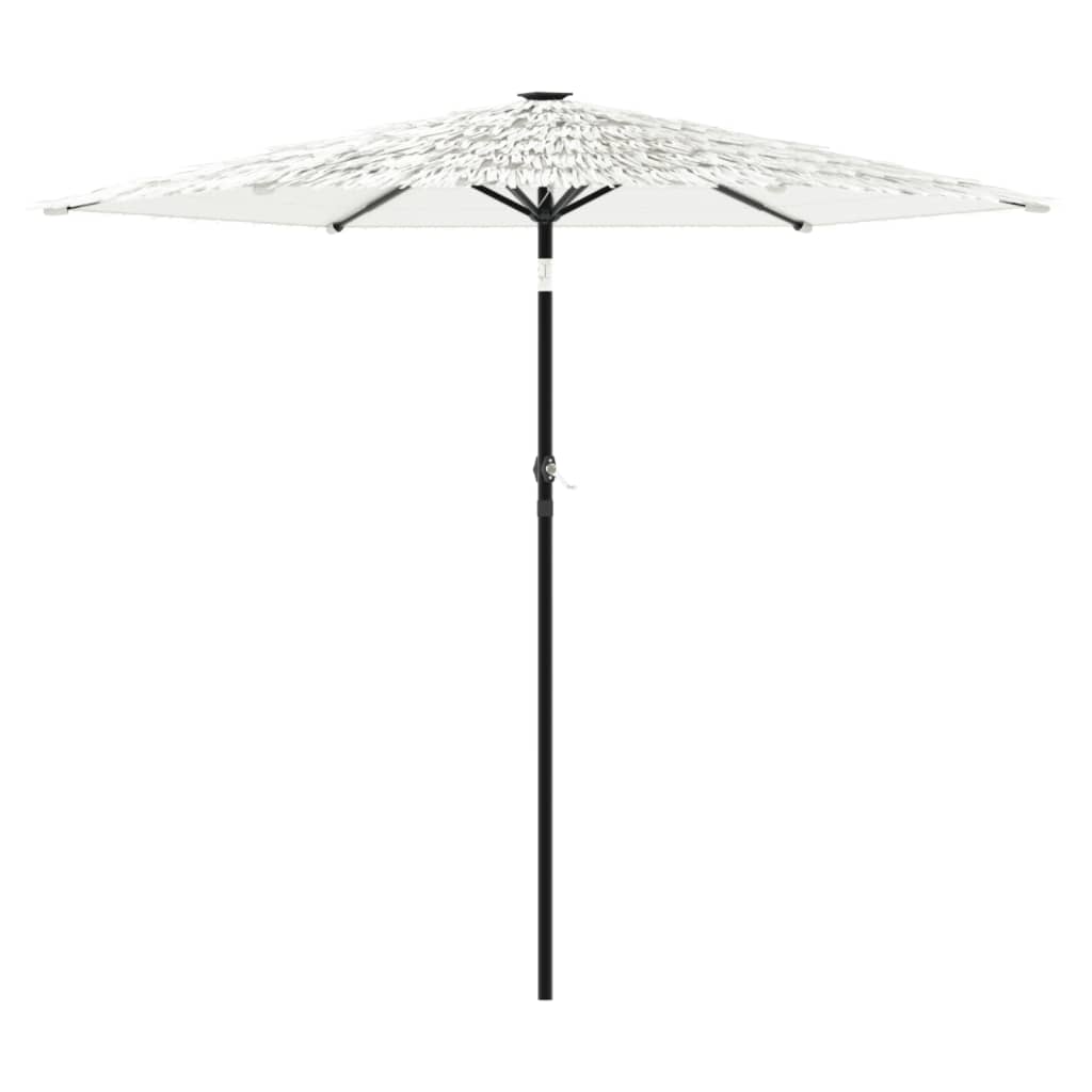 vidaXL Parasol ogrodowy na stalowym słupku, biały, 268x268x226 cm