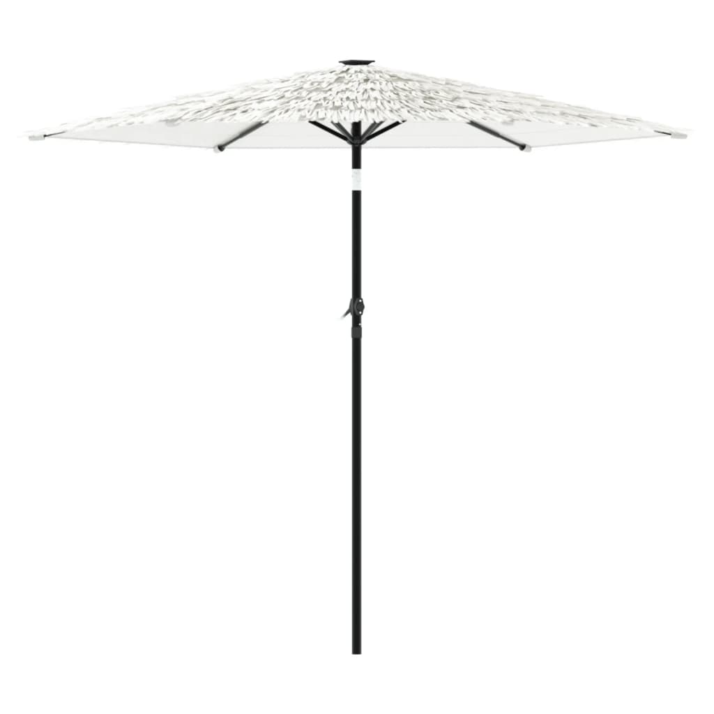 vidaXL Parasol ogrodowy na stalowym słupku, biały, 268x268x226 cm