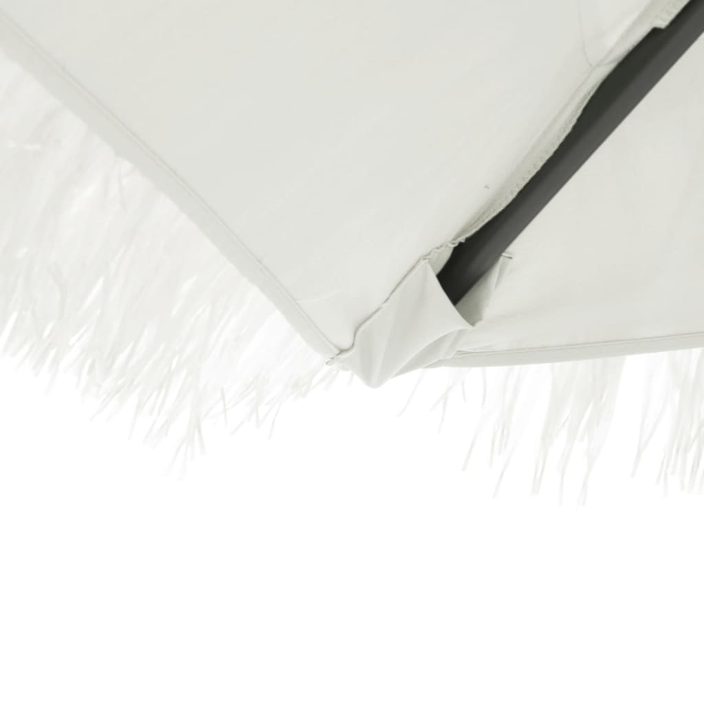 vidaXL Parasol ogrodowy na stalowym słupku, biały, 268x268x226 cm
