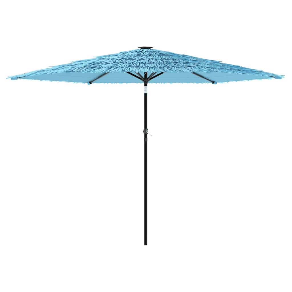 vidaXL Parasol ogrodowy na stalowym słupku, niebieski, 288x288x225 cm