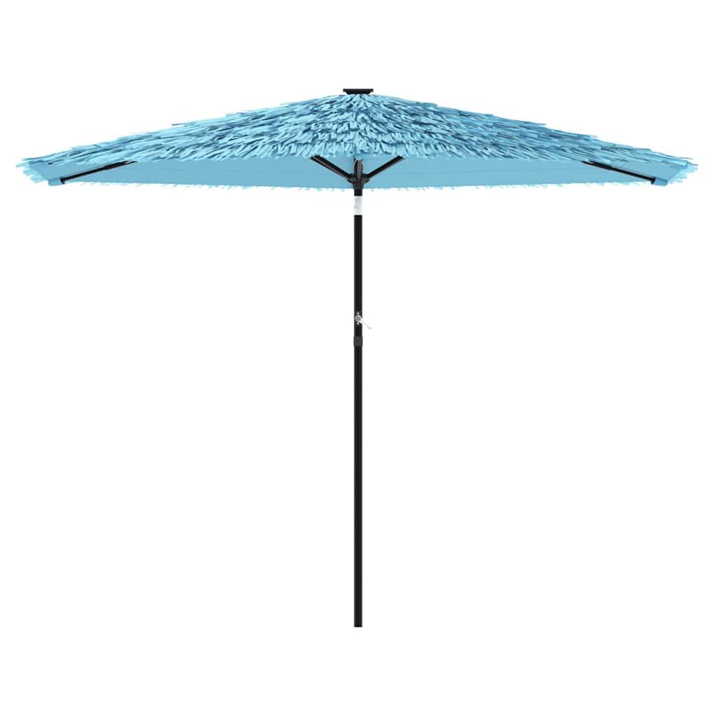 vidaXL Parasol ogrodowy na stalowym słupku, niebieski, 288x288x225 cm