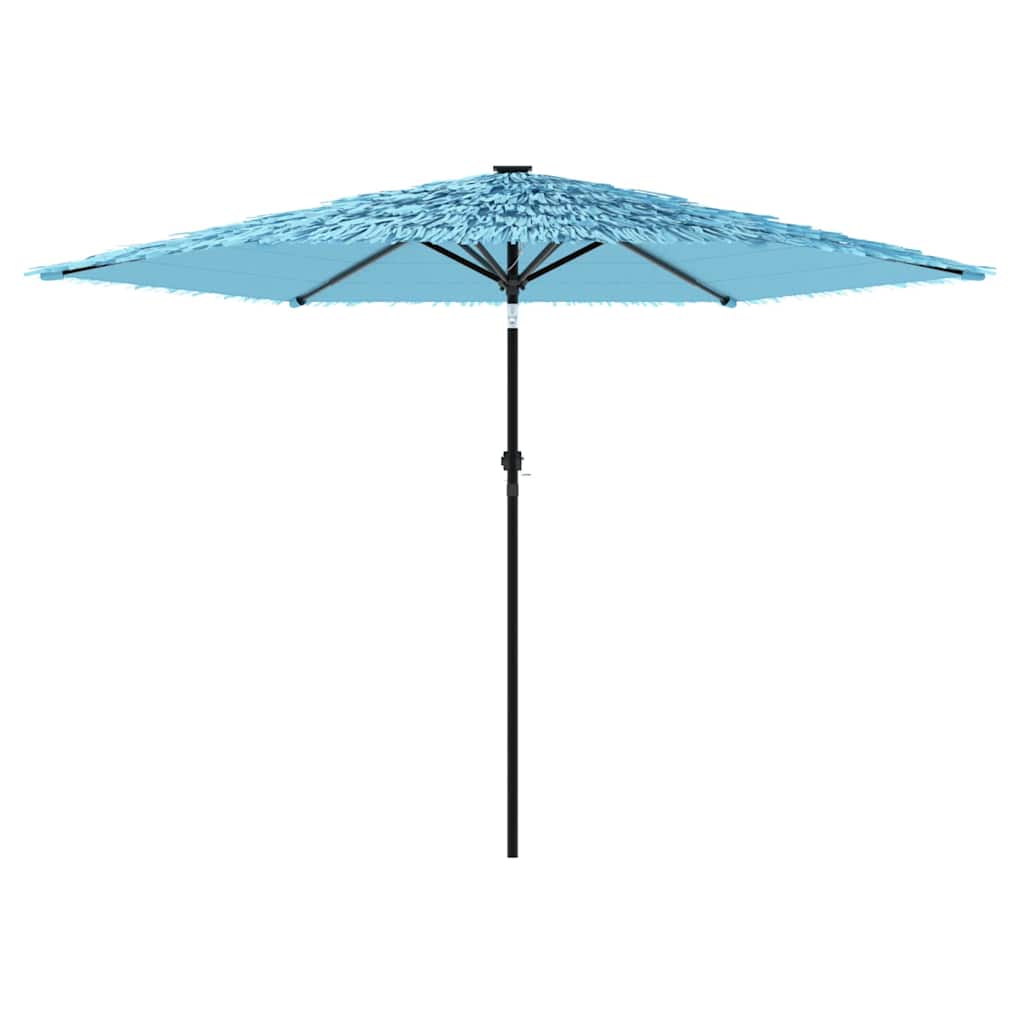 vidaXL Parasol ogrodowy na stalowym słupku, niebieski, 288x288x225 cm