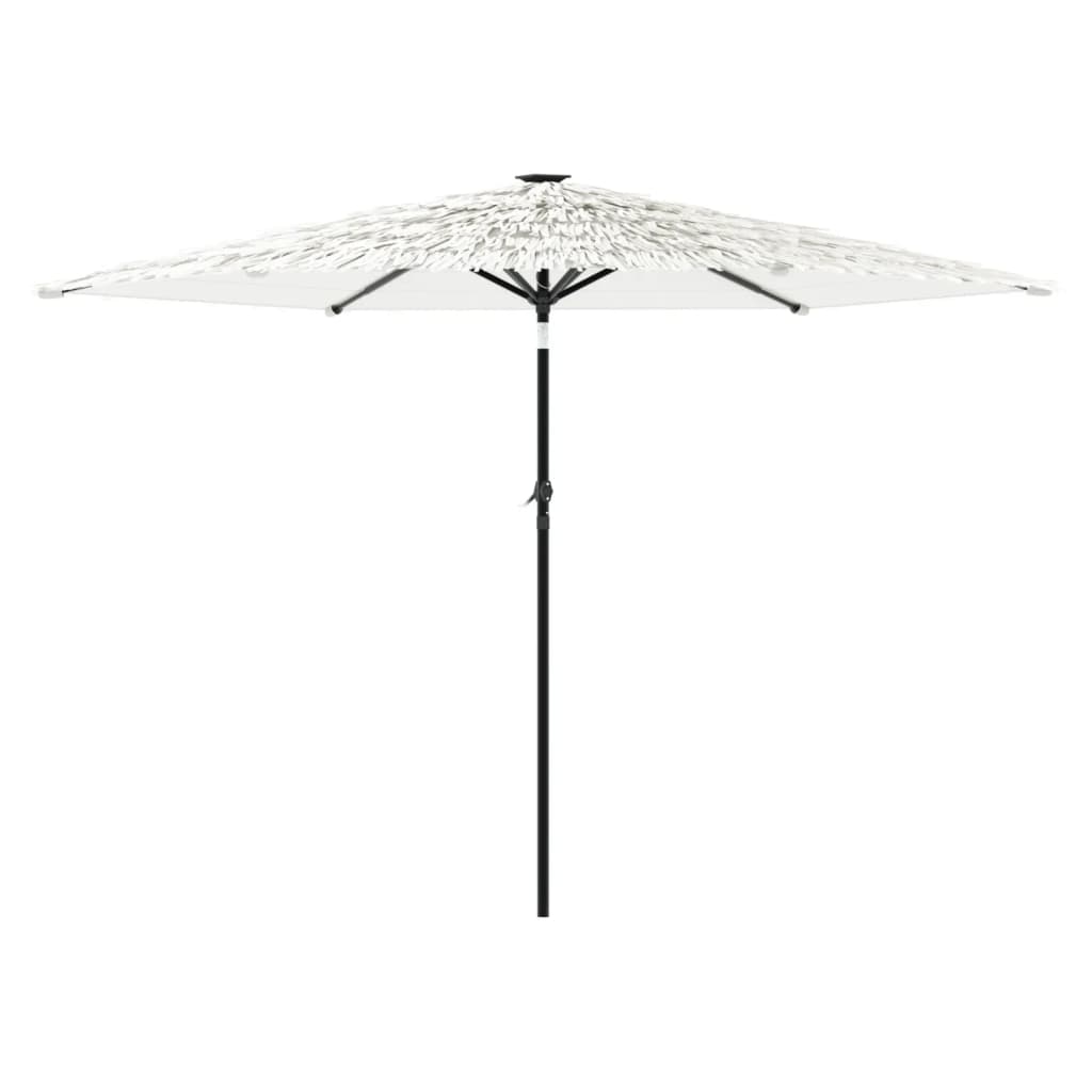 vidaXL Parasol ogrodowy na stalowym słupku, biały, 288x288x225 cm