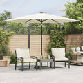 vidaXL Parasol ogrodowy na stalowym słupku, biały, 288x288x225 cm