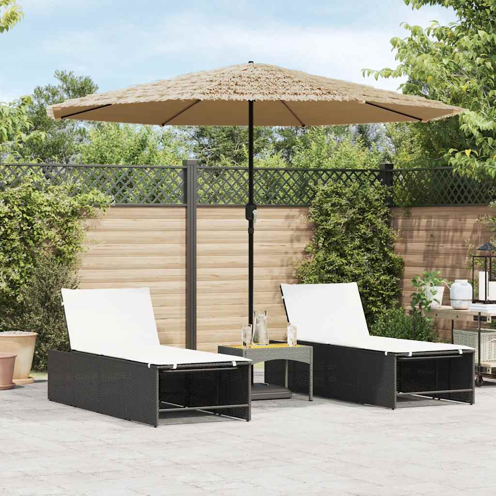 vidaXL Parasol ogrodowy na stalowym słupku, brązowy, 324x324x247 cm