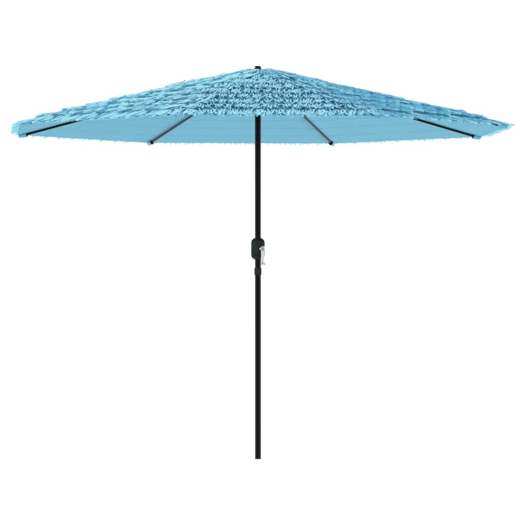 vidaXL Parasol ogrodowy na stalowym słupku, niebieski, 324x324x247 cm