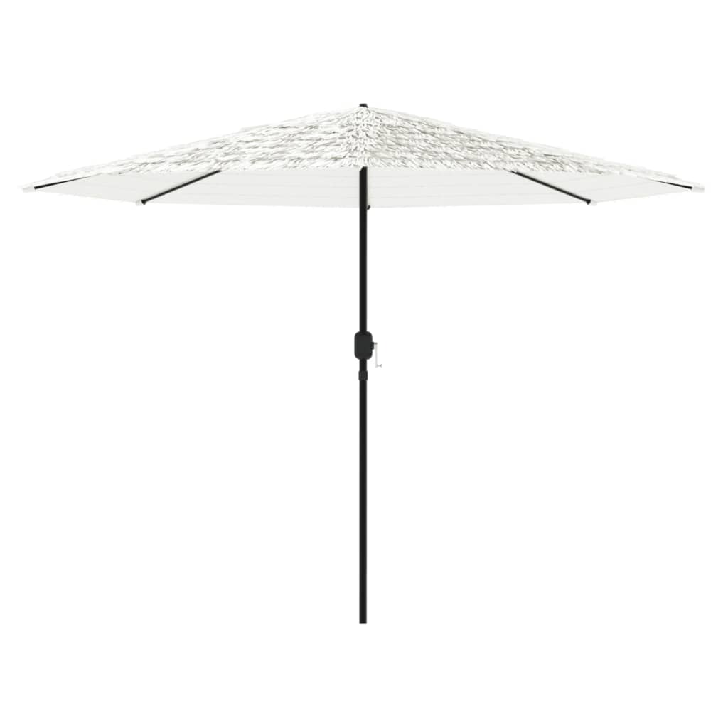 vidaXL Parasol ogrodowy na stalowym słupku, biały, 324x324x247 cm