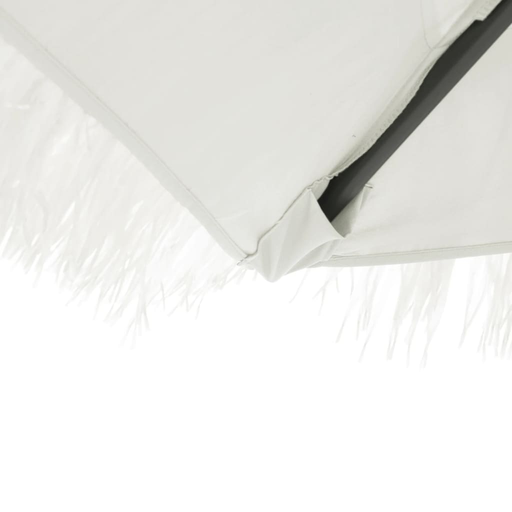 vidaXL Parasol ogrodowy na stalowym słupku, biały, 324x324x247 cm