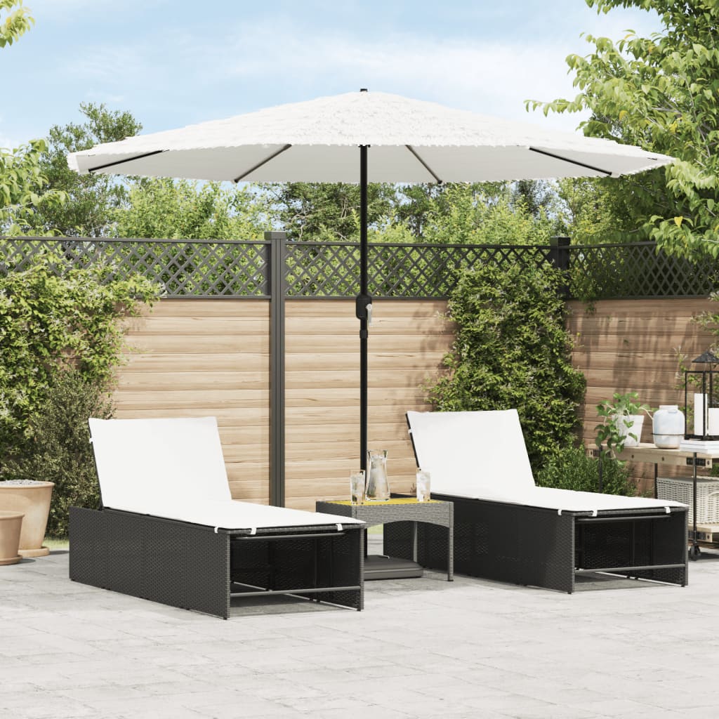 vidaXL Parasol ogrodowy na stalowym słupku, biały, 324x324x247 cm
