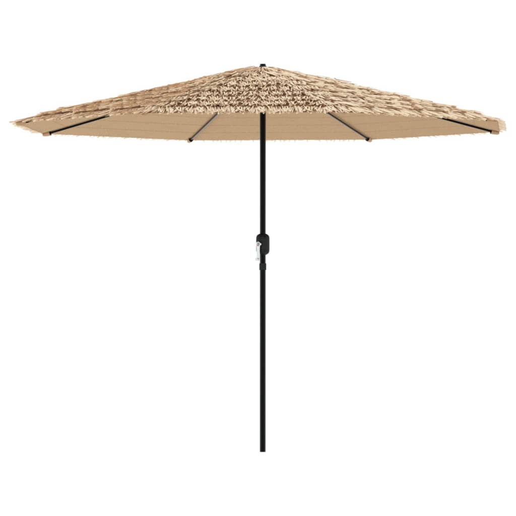vidaXL Parasol ogrodowy na stalowym słupku, brązowy, 388x388x248 cm