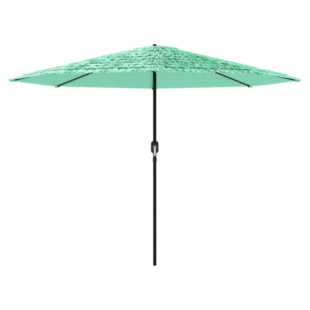 vidaXL Parasol ogrodowy na stalowym słupku, zielony, 388x388x248 cm