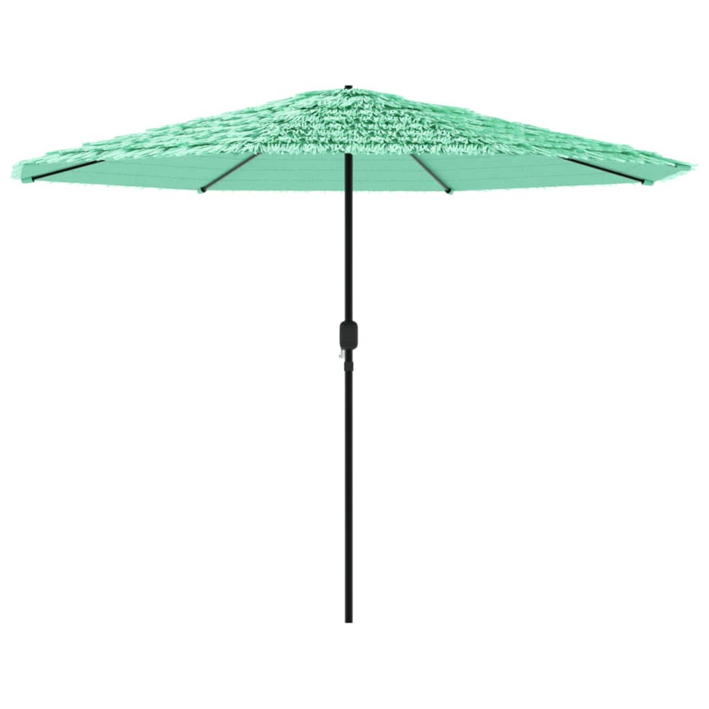 vidaXL Parasol ogrodowy na stalowym słupku, zielony, 388x388x248 cm