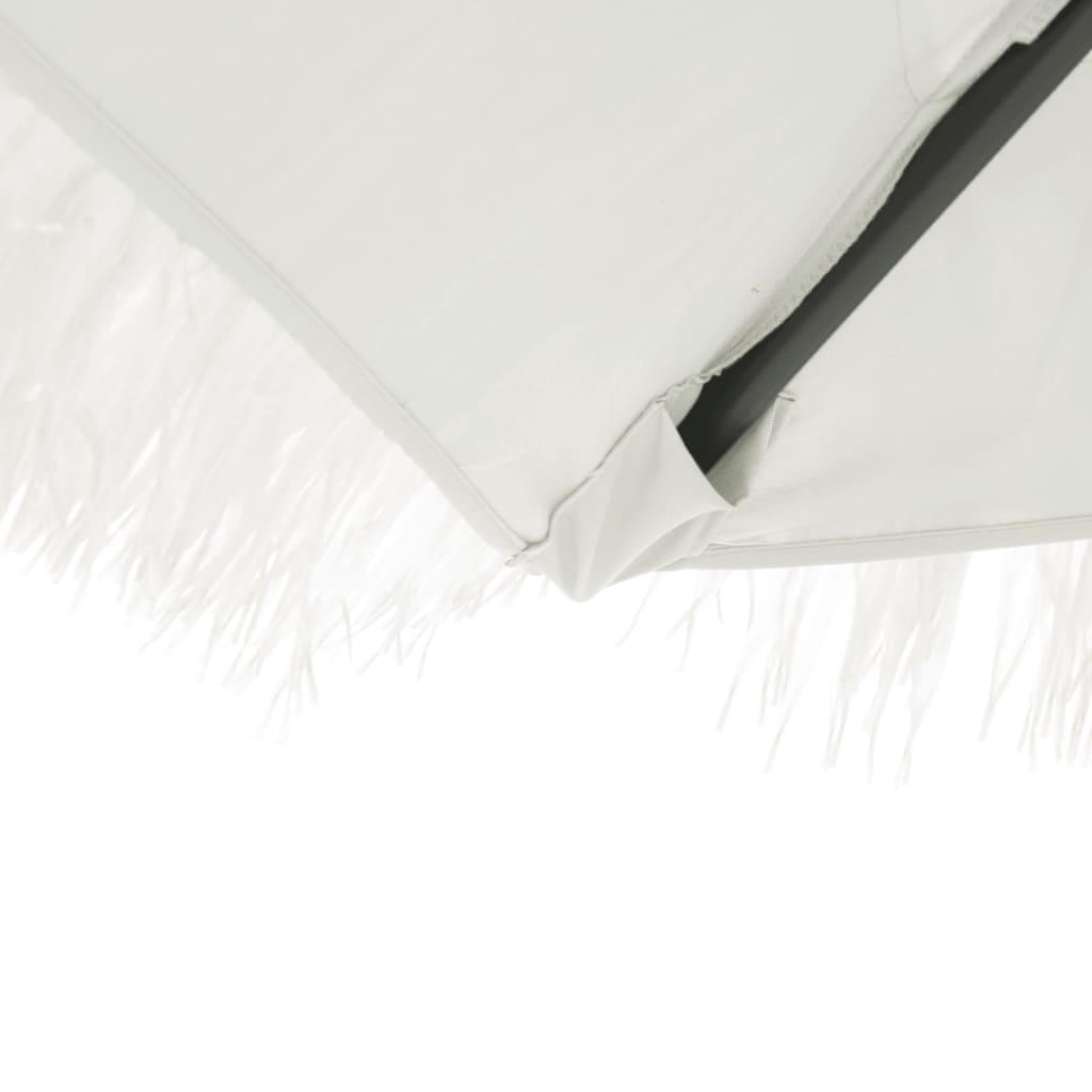 vidaXL Parasol ogrodowy na stalowym słupku, biały, 388x388x248 cm
