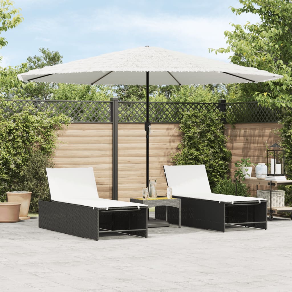 vidaXL Parasol ogrodowy na stalowym słupku, biały, 388x388x248 cm