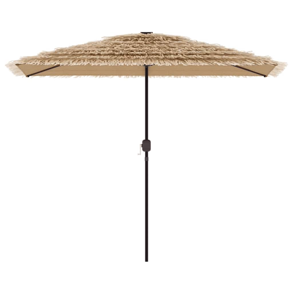 vidaXL Parasol ogrodowy z LED, stalowy słupek, brązowy, 300x200x250 cm