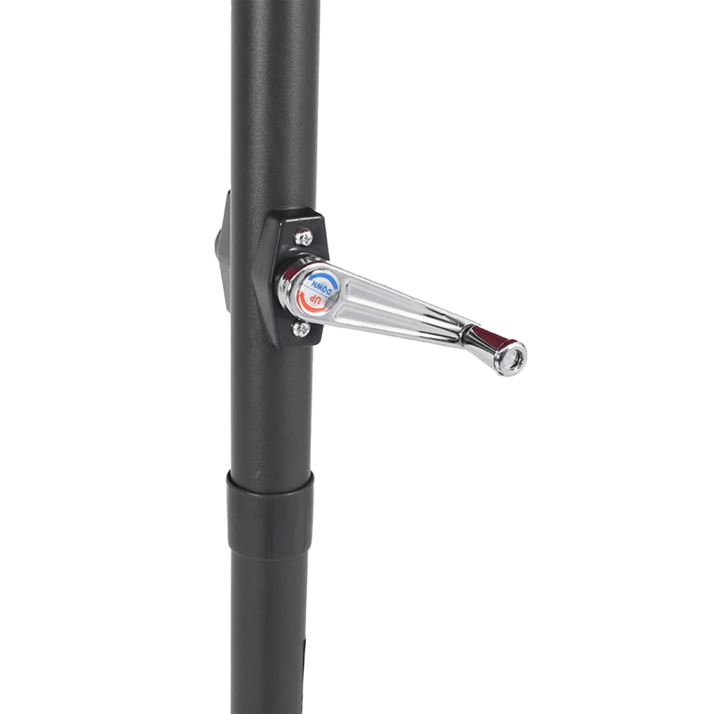 vidaXL Parasol ogrodowy z LED, stalowy słupek, brązowy, 268x268x226 cm