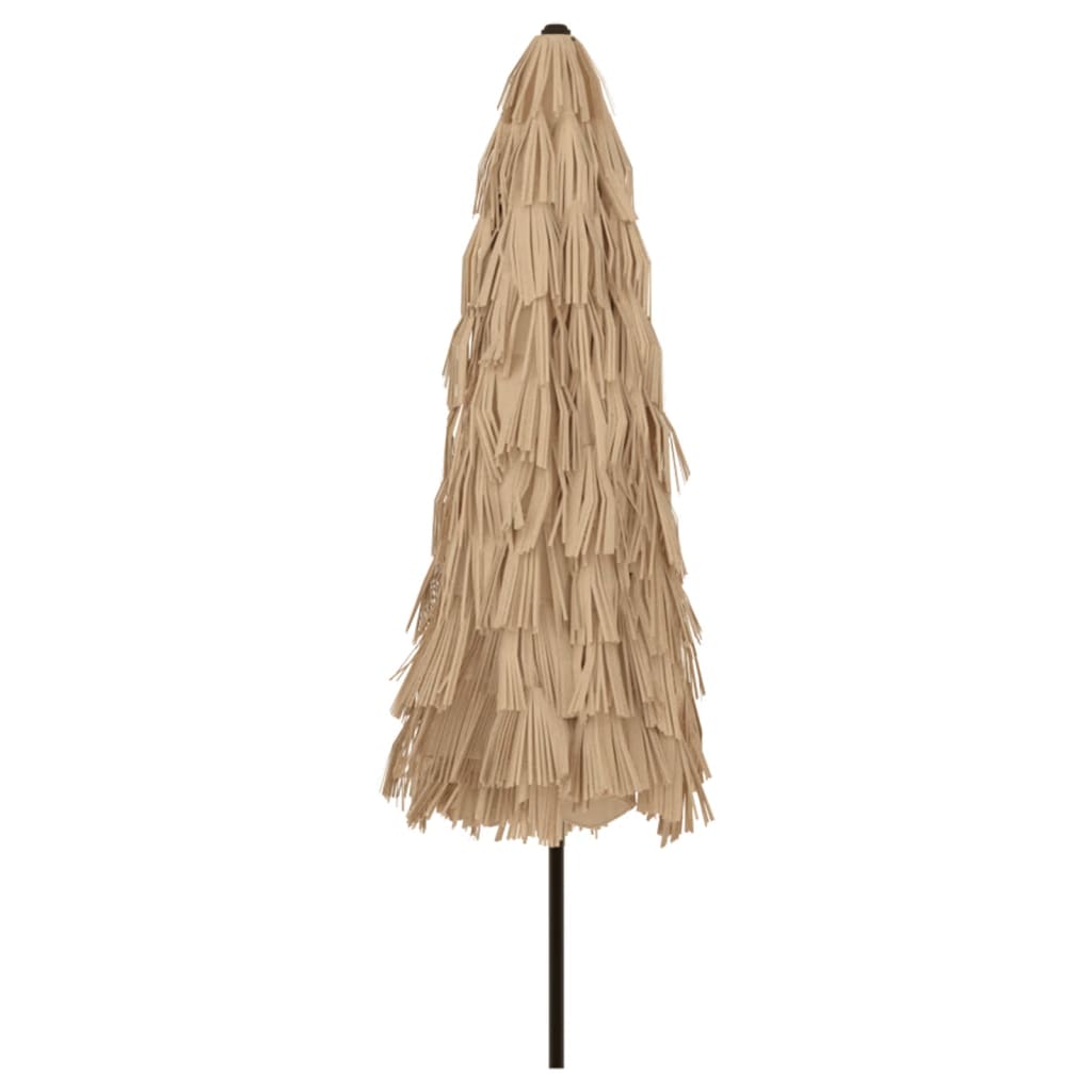 vidaXL Parasol ogrodowy z LED, stalowy słupek, brązowy, 324x324x247 cm