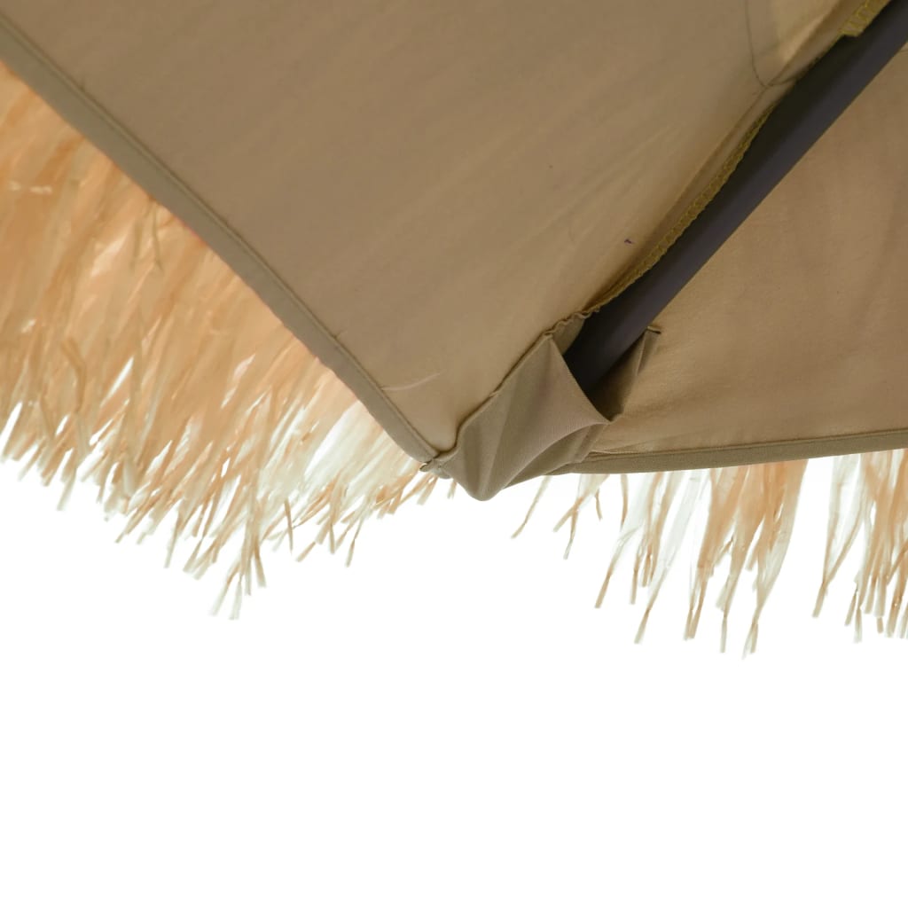 vidaXL Parasol ogrodowy z LED, stalowy słupek, brązowy, 388x388x248 cm