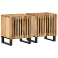 vidaXL Szafki nocne, 2 szt., 40x34x46 cm, lite surowe drewno mango