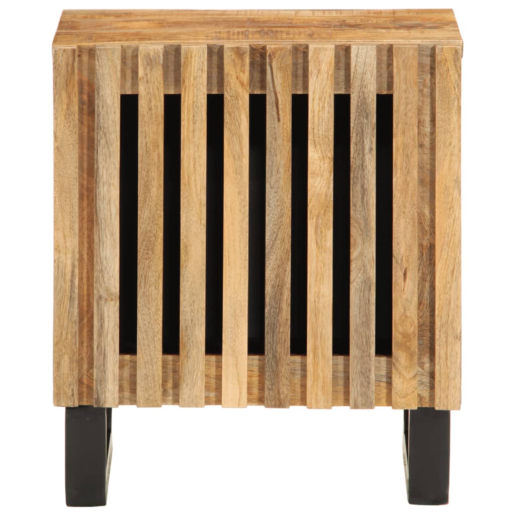 vidaXL Szafki nocne, 2 szt., 40x34x46 cm, lite surowe drewno mango