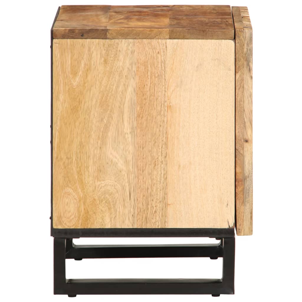 vidaXL Szafki nocne, 2 szt., 40x34x46 cm, lite surowe drewno mango