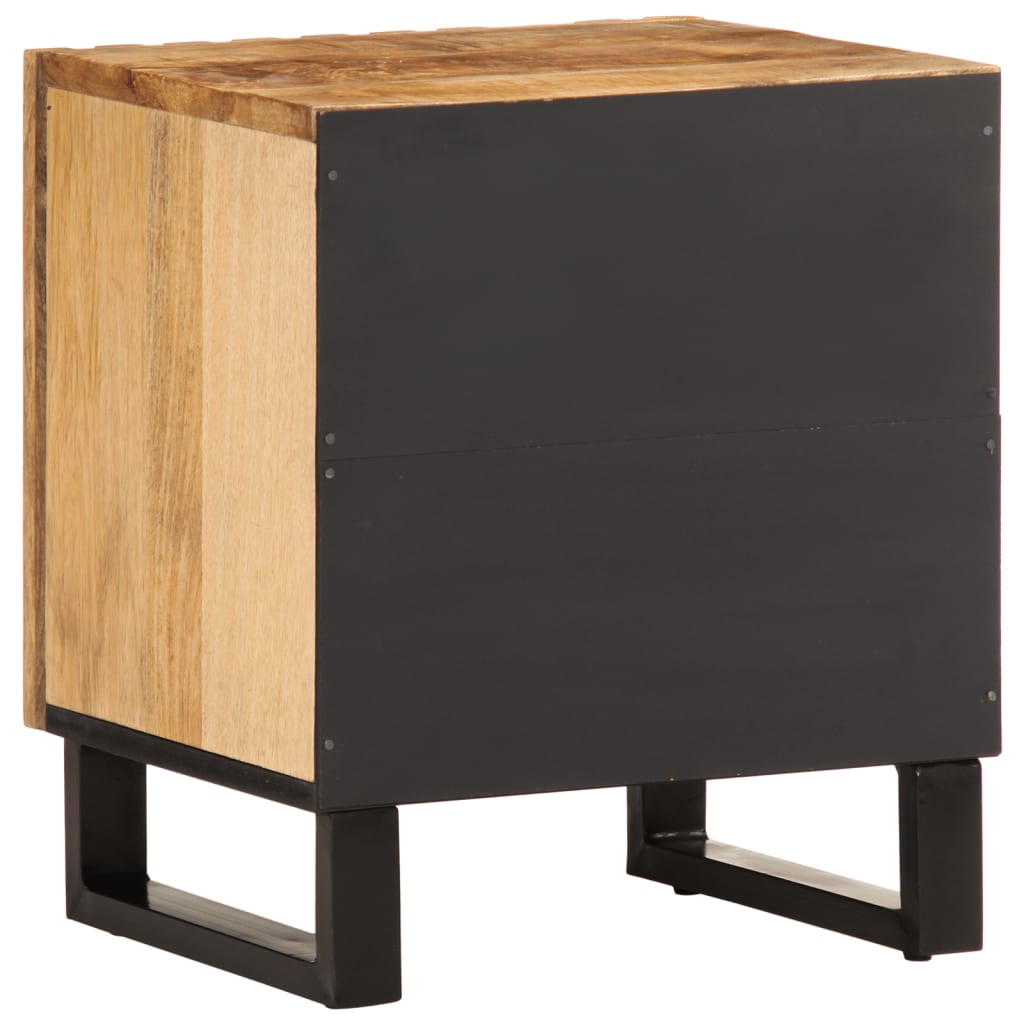 vidaXL Szafki nocne, 2 szt., 40x34x46 cm, lite surowe drewno mango