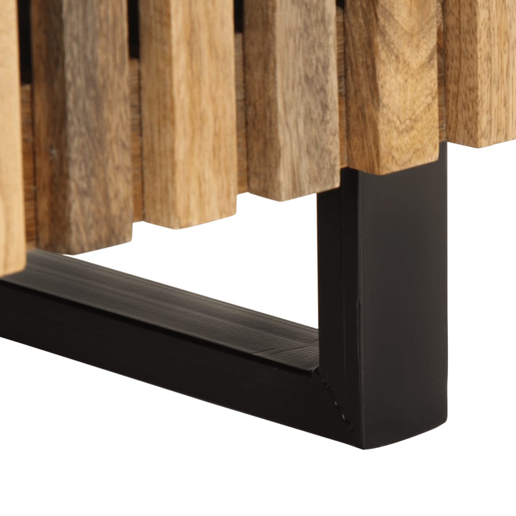 vidaXL Szafki nocne, 2 szt., 40x34x46 cm, lite surowe drewno mango