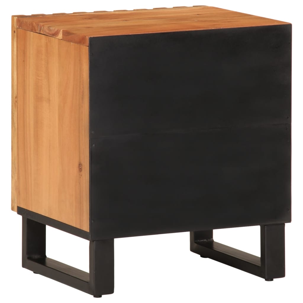 vidaXL Szafki nocne, 2 szt., 40x34x46 cm, lite drewno akacjowe